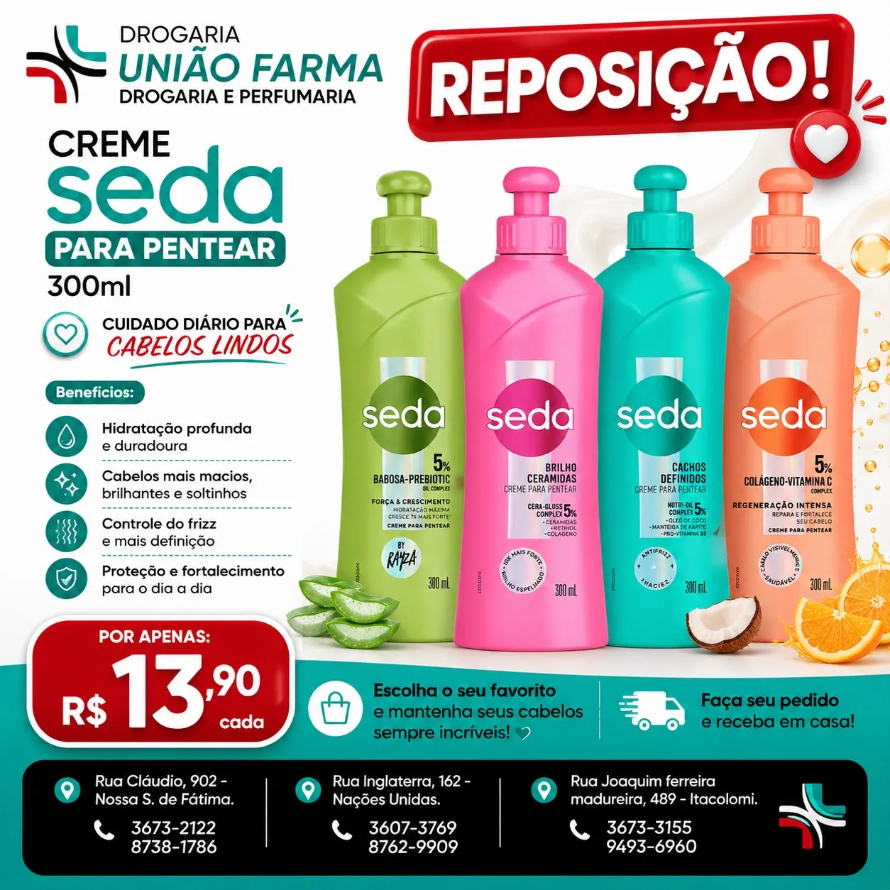 Creme Seda para pentear 300 ml